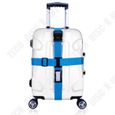 TD® Sangle de bagage valise courroie réglable attache valise fixation de valise conception verrouillage code sécurité bagage sangle-1