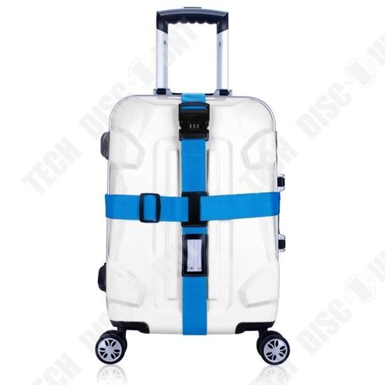 Lot De 3 Sangles De Bagages Avec Pince à Veste Réglable – Pour Attacher Sacs, Valises, Vêtements En Voyage