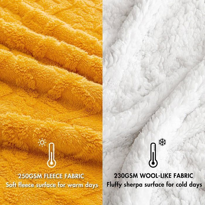 Tissu Polaire Sherpa Doux - 50x150 Cm - Fourrure Synthétique Chaude - Pour Couverture, Plaids, Vêtements, Déco - 3