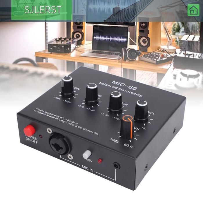 Micro Gain One Préampli Microphone avec 3 Entrée 60 DB Gain 48 V Phantom Power, Mic ...