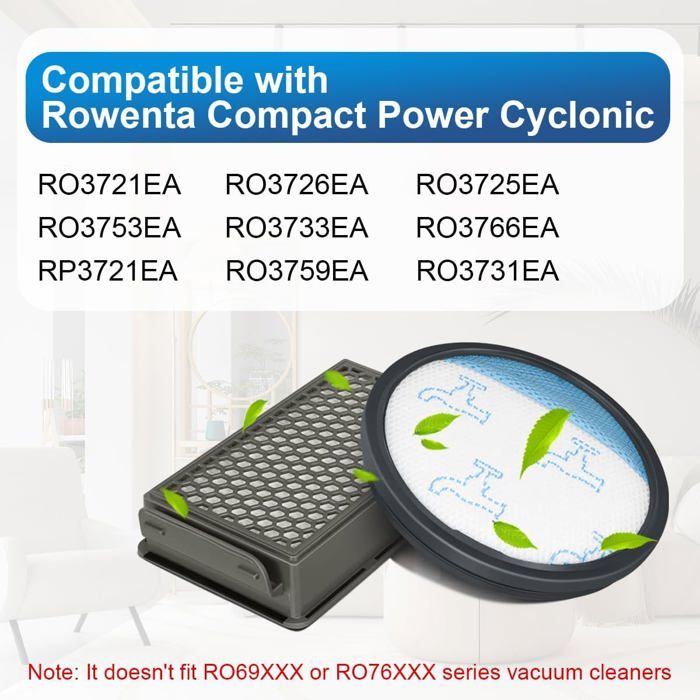 Kit Filtri per Serie Cyclonic Power Rowenta RO3753EA RO3731EA RO3786EA Tefal Com
