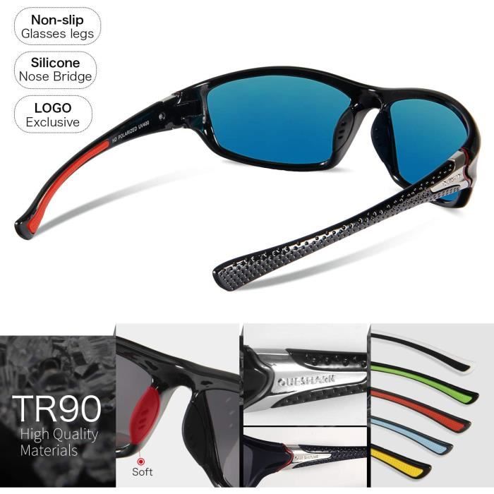 Acheter Queshark lunettes de cyclisme polarisées UV400 lunettes de