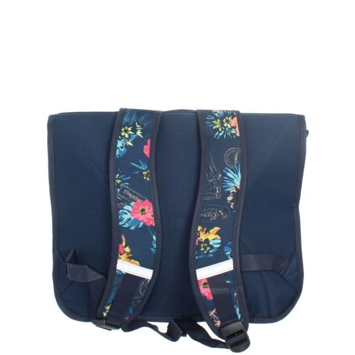Cartable Les Tropeziennes ref trop43782 Bleu 41 38 15 Bleu Cdiscount Bagagerie Maroquinerie