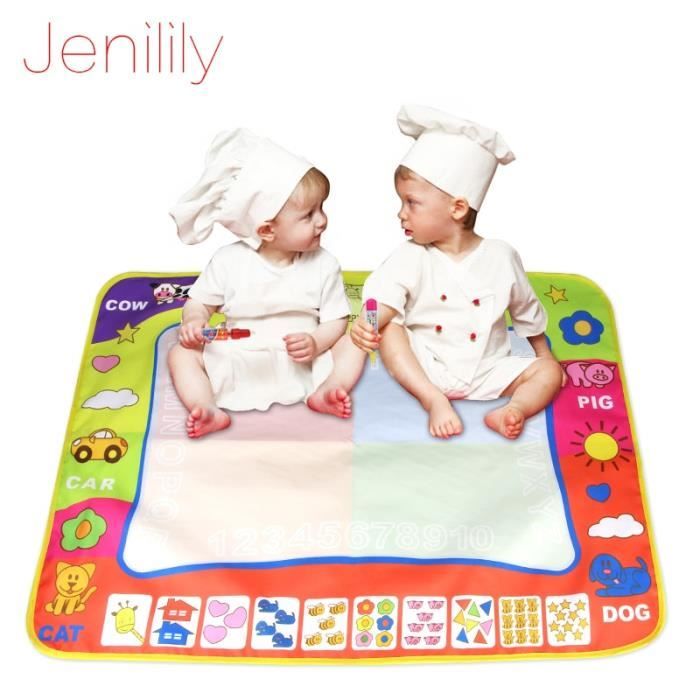 Jenilily Stylos à Eau Magiques – Lot De 6 Pour Tapis Doodle – Rechargeables, Sécurité, Peinture Disparait – Motricité Fine Enfant