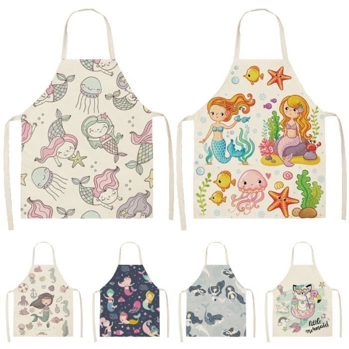 Tablier Enfant En Coton – Sans Manches – Peinture Cuisine Poterie – 2 Tailles 3-6 Ans / 6-10 Ans