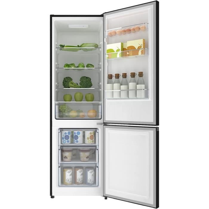 CHiQ réfrigérateur congélateur bas FBM157L42 157L (109+48), Largeur 47cm,  low frost, 39 db, portes réversibles