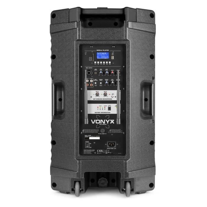 Vonyx VSA500-BP Sono portable 800 Watts - Batterie intégrée, haut-parleur  12, micro-casque inclus, Bluetooth, MP3 - Cdiscount TV Son Photo