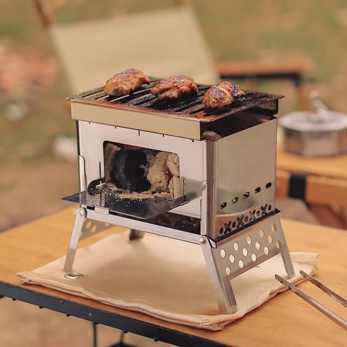 Pliable Camping Grill Poêle À Bois Brûleur pour Camping Randonnée Barbecue
