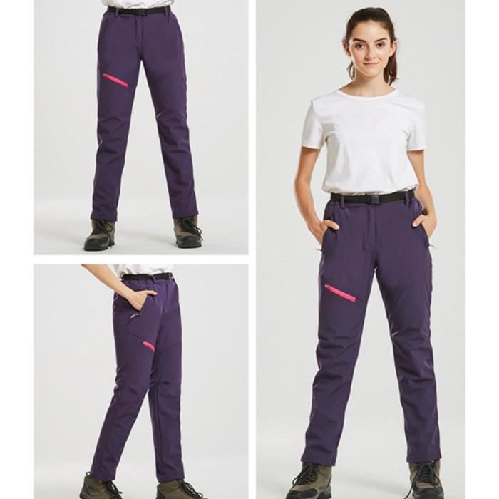 Pantalon de ski femme ceinture-pantalon amovible épaississant anti