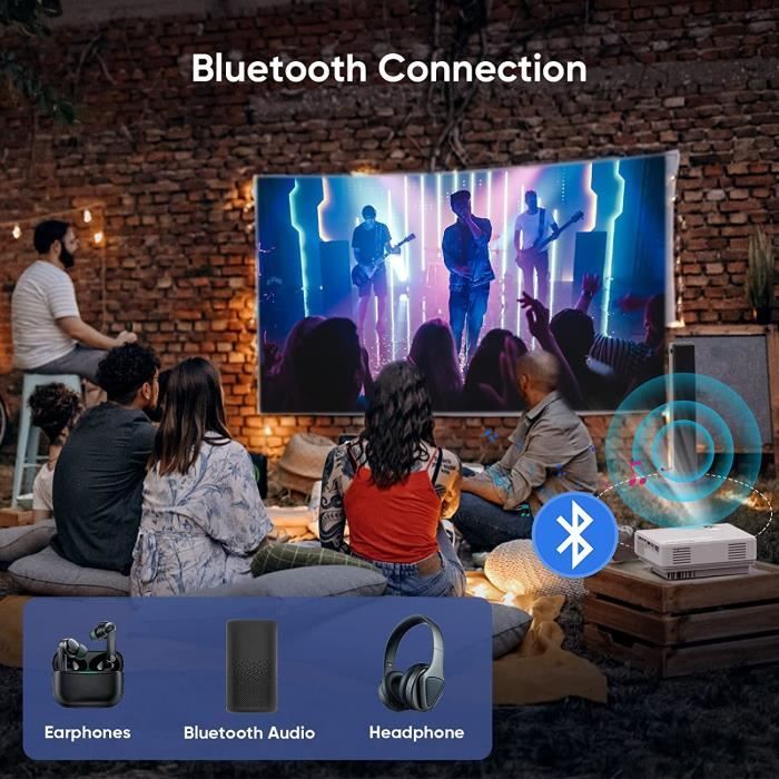 Vidéoprojecteur WiFi Bluetooth, AKATUO 8000L Mini Projecteur