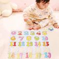 Puzzle en Bois de Bouton Cognitif Jouet d'apprentissage pour Enfants(Chiffre)-3