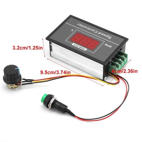 AC 220/ V 10000/ W SCR haute puissance /électrique Variateur de r/égulation de tension Moteur contr/ôleur de vitesse PWM Modulation avec Tension de sortie /écran LED