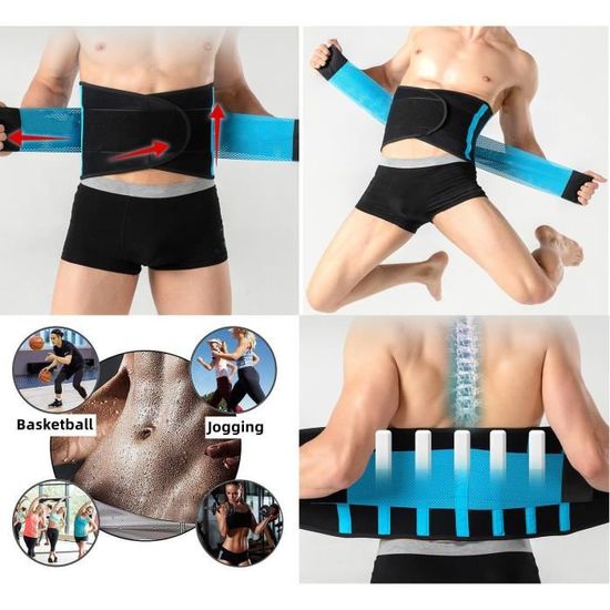 Ceinture Sudation Homme/Femme – Réglable, Ventre Plat, Sport Fitness, Effet Sauna, Antidérapante (Polyester)