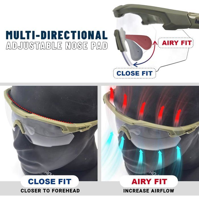 Lunettes De Protection Tactiques MIYUI JAPAN - Anti-Buée, Norme ANSI Z87.1+, Pour Airsoft, Travail, Bricolage