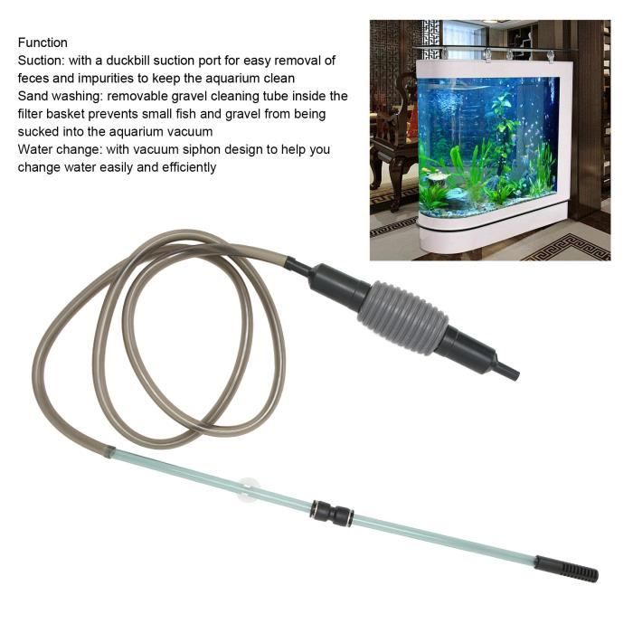 Atyhao Changeur d'eau de réservoir de poissons Changeur D'eau pour  Aquarium, Facile à Utiliser, Nettoyeur de animalerie aquarium