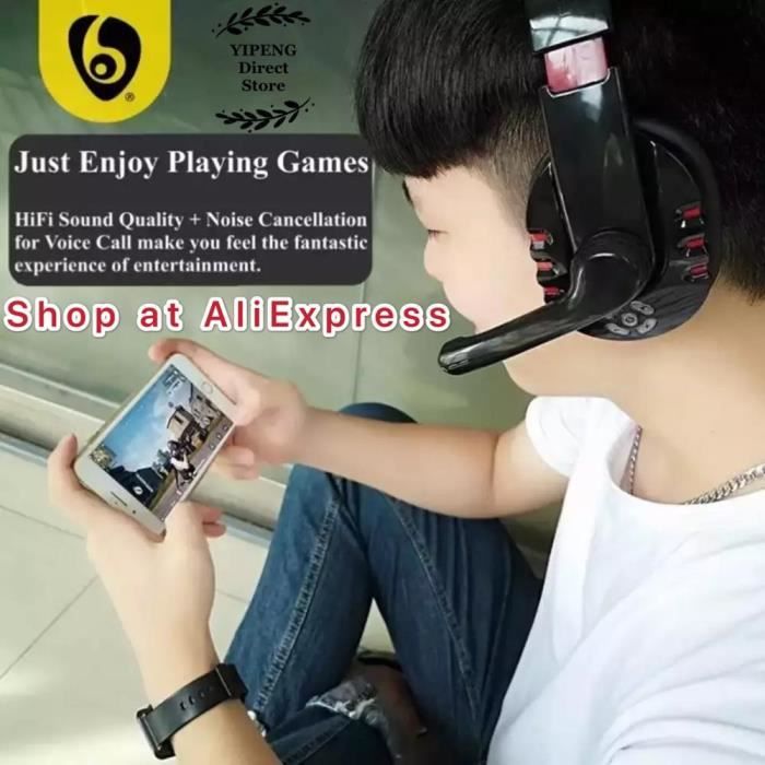 Casque audio V8 1 Gamer Bluetooth casque casque avec micro