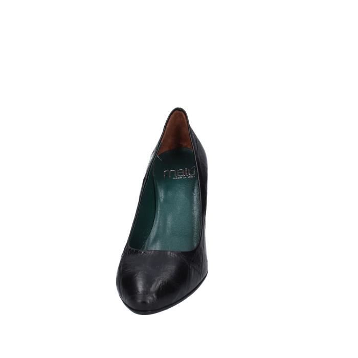 Escarpins Femme MALU Noir Cuir Talon Carre 8cm Pointure EU 35 Achat Vente Escarpins Femme MALU Noir Cuir Talon Carre 8cm Pointure EU 35 pas cher Cdiscount