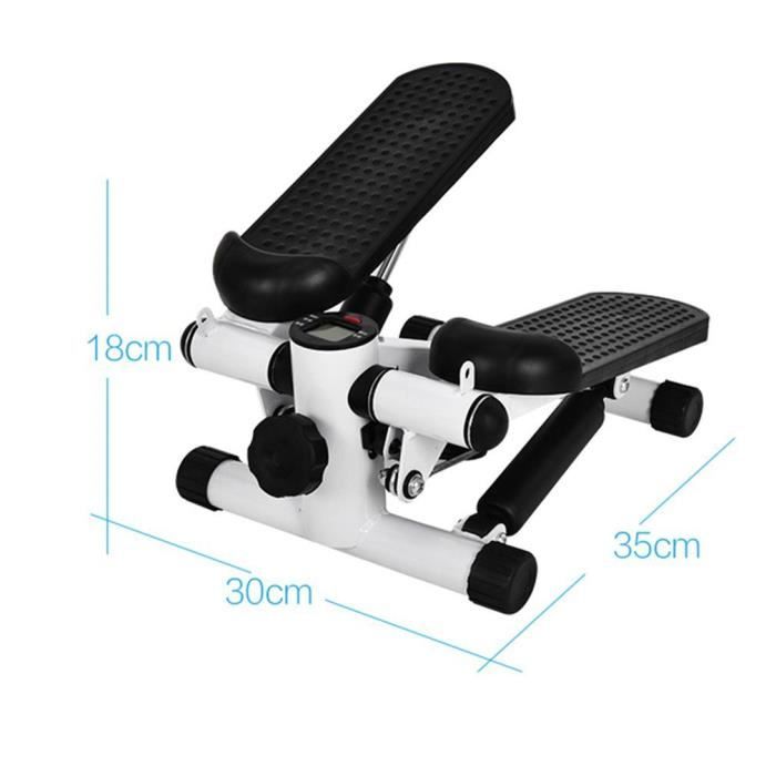 HDME Stepper Appartement – Marche à Pieds Fitness, Compact Et Léger, Blanc/Noir