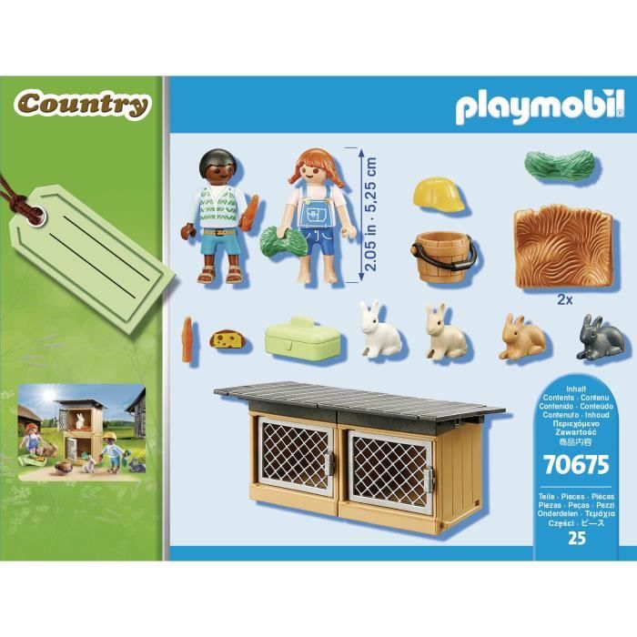 PLAYMOBIL - 70675 - Set cadeau Enfants et lapins - Contient 2
