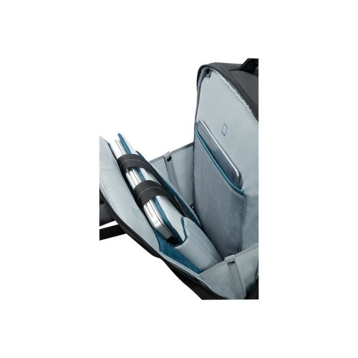 Mallette Samsonite En Cuir Noir - Format Ordinateur Portable 15,6 Pouces - Modèle Rabat Classique