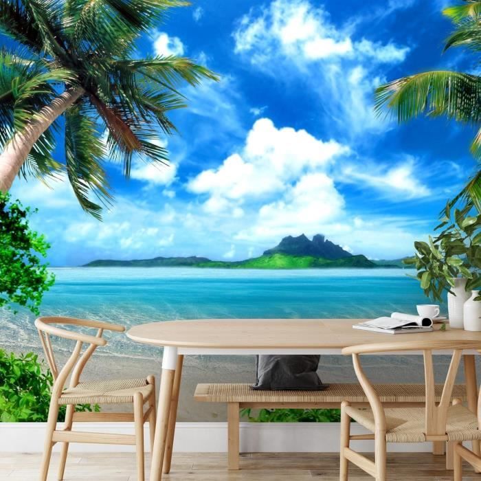 Papier Peint panoramique Plage et mer 352 x 250 cm Toison Mur XXL ...