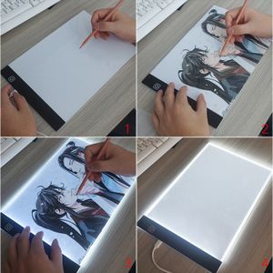 ARTDOT Tablette lumineuse LED pour kits de peinture diamant 5D à luminosité réglable avec accessoires et outils de peinture diamant Format A3