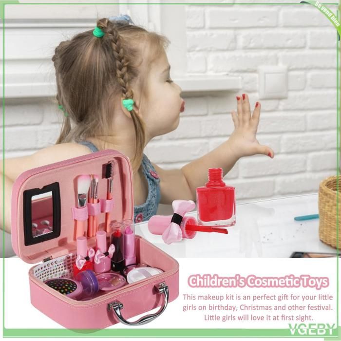 Ensemble De Coiffure Play Pour Enfants - Kit Salon Avec Sèche-cheveux, Maquillage, Miroir (dès 4 Ans)