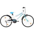 vidaXL Vélo pour enfants 24 pouces Bleu et blanc 92184-0