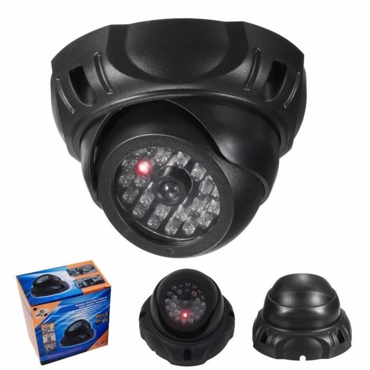 LED Factice Fausse Caméra Surveillance Exterieur Interieur CCTV