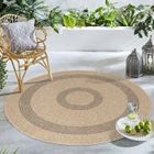Carpetsale24 Rond Tapis Extérieur La nature 200 cm Rond motif naturelle Résistant aux Imperméable Tapis Cuisine, Balcon