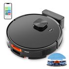 UXFVLZA Robot Aspirateur Laveur avec Station 5000 Pa - 6000mAh Aspirateur Robot Balayer, Aspiration et Lavage 3 en 1 Navigation Lidar Carte