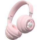 AMORUS Casque Bluetooth sans fil avec Lumière RGB Gaming Bluetooth Headphone Pliable Creative Écouteur à réduction de bruit Enfant-Rose