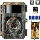 K&F CONCEPT Caméra de Chasse Nocturne 4K WiFi Infrarouge Invisible Etanche pour Observation d'animaux Sauvages + 64G Carte Micro SD