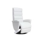Fauteuil relax manuel blanc NELSON - MILIBOO - Contemporain - Design - L71xP71xH19 - Plastique - Résine
