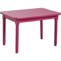 Table enfant - Hêtre laqué - Framboise - 60x40x40