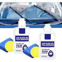 Car Glass Oil Film Remover,Glass Oil Film Remover for Car,Glass Stripper Water Spot Remover,Car Glass Oil Film Cleaner (2PCS)