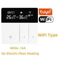 Électrique blanche 16a - Thermostat Tuya Smart Lifechauffage au sol-chaudière à eau-gaz, fonctionne avec Alex