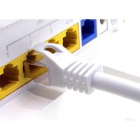freiwerk Lot de 10 Câbles LAN Ethernet S-FTP LSZH PIMF 10 Go s RJ45 1,5 m Blanc