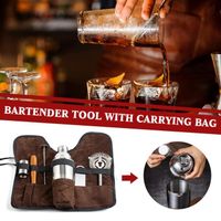Acier Inoxydable Cocktail Shaker Vin Boire Mixer Party Bar Outil Barman Cadeaux 7 outils de barman