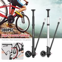 Pompe de vélo portable automatiquement Tube d'air rotatif à 360°  mini bicyclette 300 psi-noir