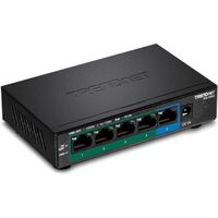 TRENDnet TPE-TG52 Commutateur Gigabit PoE + 5 Ports,Budget d'alimentation PoE 32 W,capacité de Commutation 10 Gbit/s,QoS IEEE 802