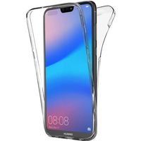 Pour Huawei P20 Lite- Nova 3e 5.84": Coque Silicone Gel ultra mince 360° protection intégrale Avant et Arrière  - TRANSPARENT