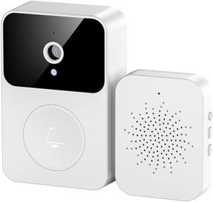 SONNETTE - CARILLON Sonnette de porte sans fil sans fil sans fil - Vidéo Doorbell Home HD - Visiophone vision nocturne WiFi rechargeable[J3188]