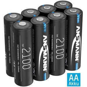 Lot de 8 piles lithium non rechargeables AA LR06 3000 mAh Ansmann