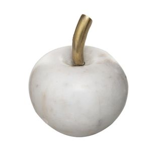 OBJET DÉCORATIF Atmosphera - Pomme décorative en marbre et métal d