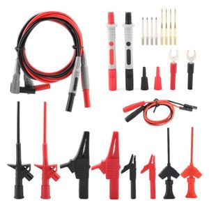 multim/ètre num/érique P1300D Cordons de test avec pinces crocodiles et embouts de sonde rempla/çables Kit de cordons de test /électroniques