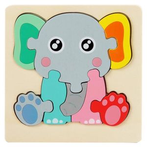 PUZZLE éléphant - Puzzle 3d En Bois Pour Bébés, Jouets Éd