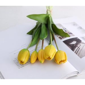 FLEUR ARTIFICIELLE Objets décoratifs,Bouquet de tulipes de luxe en Si