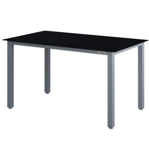 vidaXL Table de Jardin Argenté Aluminium Table dExtérieur Meuble Terrasse 