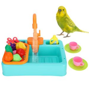 JOUET DE BAIN keenso Baignoire d'oiseau automatique avec jouet, bain pour perroquet